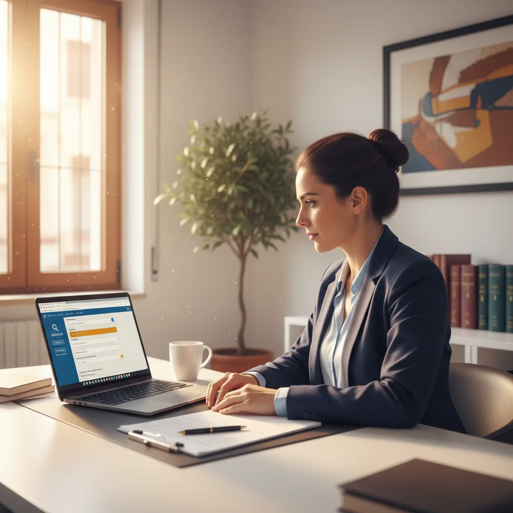 Elena Martinez en su despacho