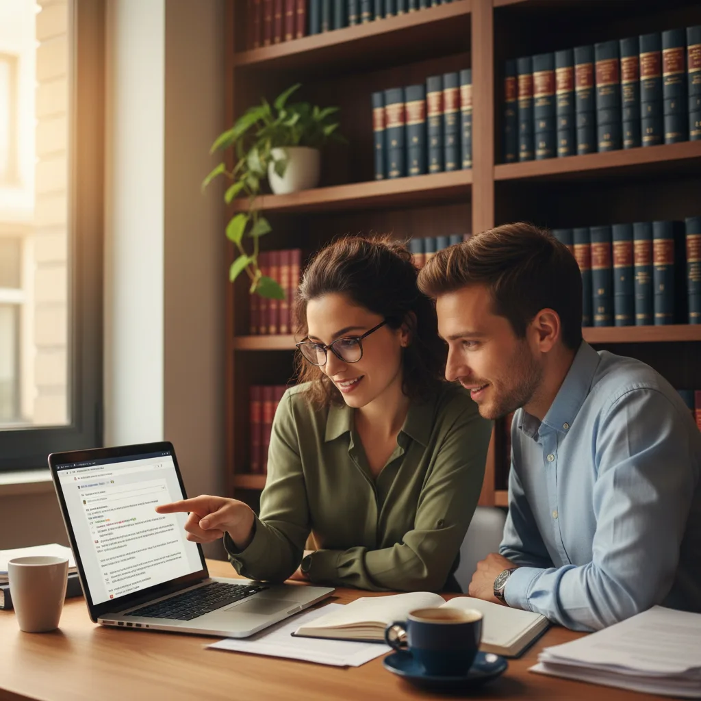 Elena y Pablo descubriendo JarabaLex
